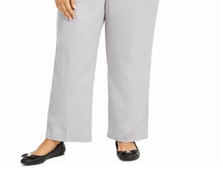 Calça feminina Alfred Dunner Lake Geneva cinza tamanho 20W