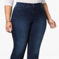 Calça jeans feminina Charter Club Lexington Tummy Control com perna reta, azul, tamanho 14W