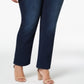 Calça jeans feminina Charter Club Lexington Tummy Control com perna reta, azul, tamanho 14W