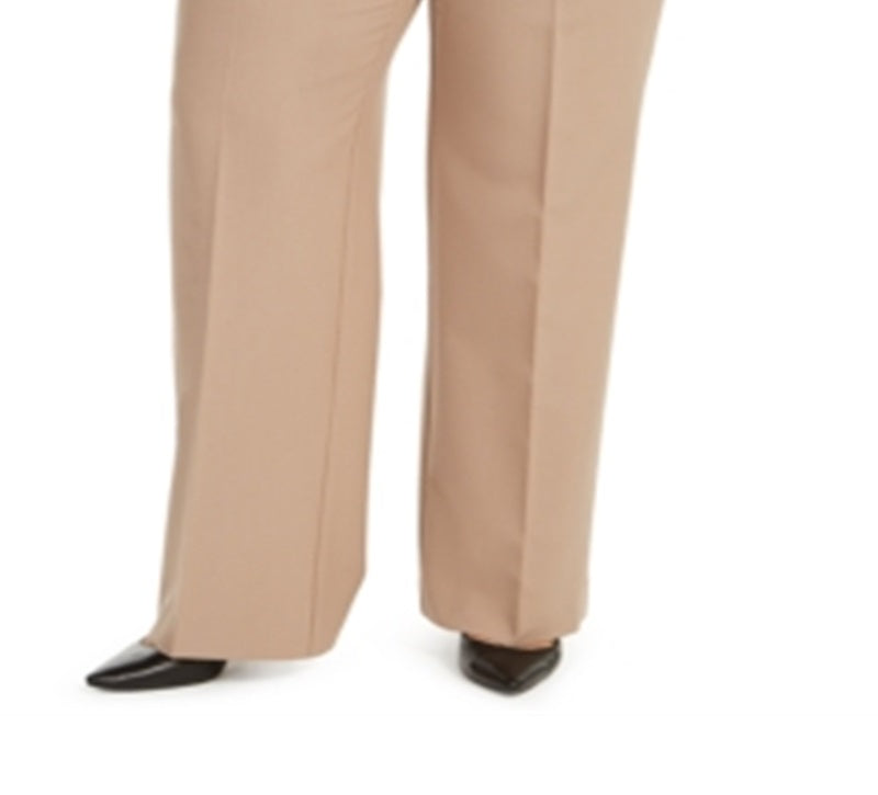 Calça feminina Alfani Curvy Bootcut Tummy Control, bege, tamanho 24W