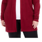 Karen Scott Cardigan Feminino de Tricô com Frente Aberta Vermelho Tamanho 0X