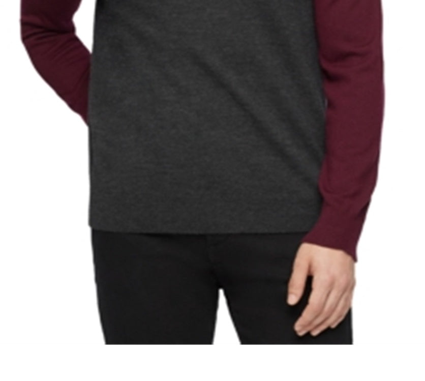 Suéter Calvin Klein Masculino Merino Colorblock Vermelho Tamanho X-S