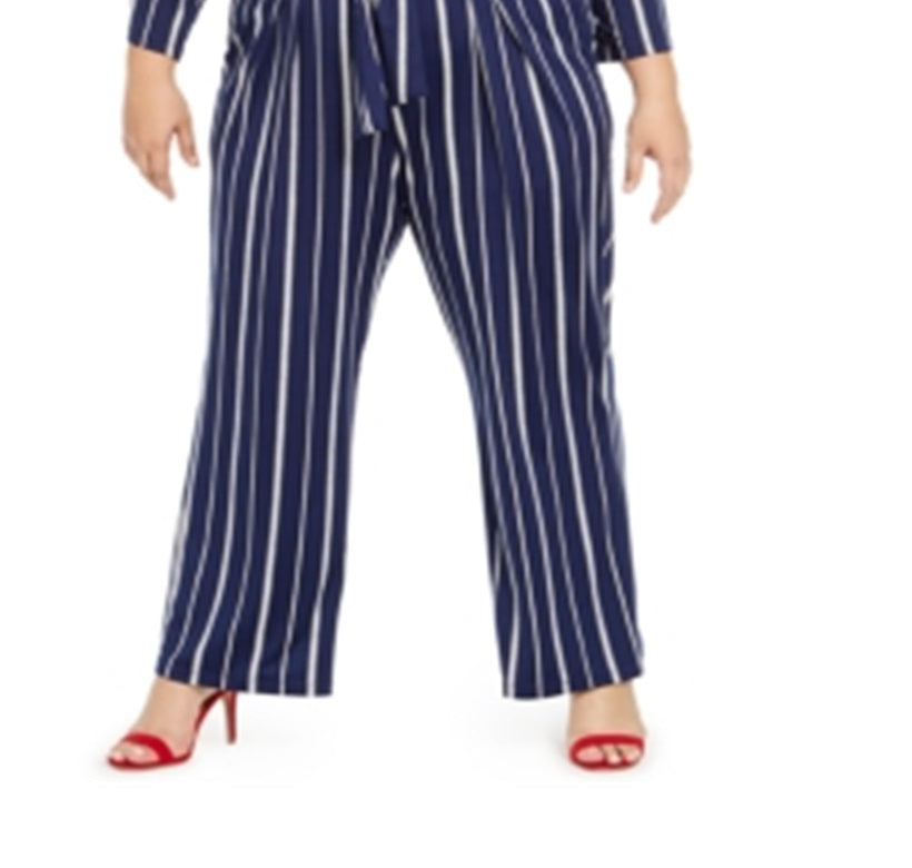 Macacão feminino gaúcho com estampa frontal e amarração NY Collection, azul, tamanho 1X