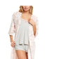 Flora By Flora Nikrooz Robe de Veludo Feminino Cami e Pijama Curto 3 Peças Conjunto de Viagem Rosa Tamanho X-G