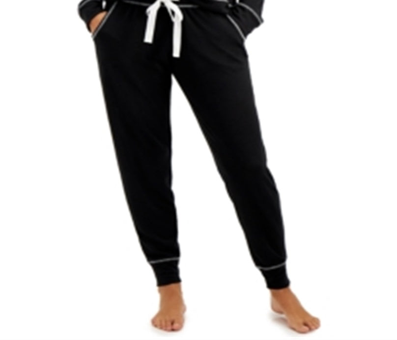 Conjunto de pijama super macio Jenni feminino Twinning, preto, tamanho grande