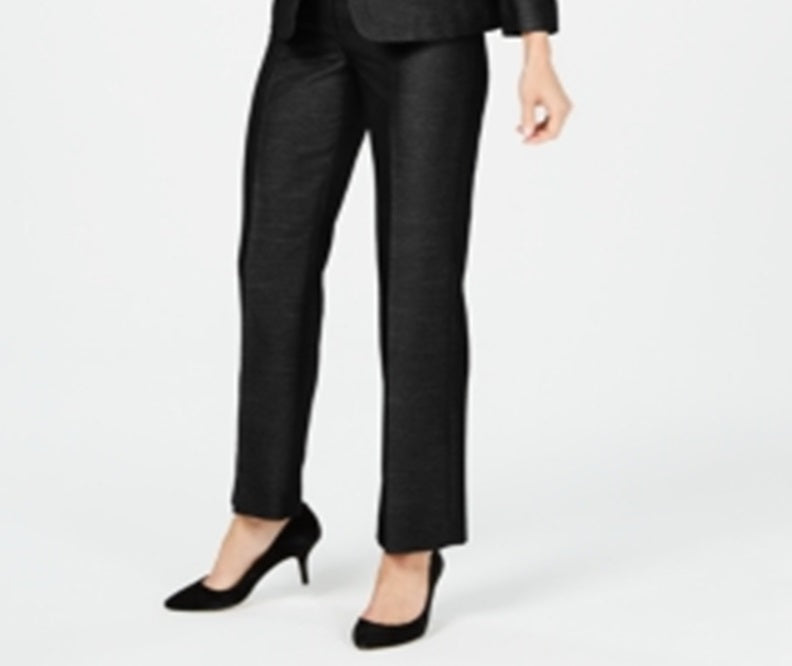 Le Suit Feminino Detalhe de Botão Pantsuit Preto Tamanho 18