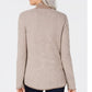 Karen Scott Cardigan texturizado com zíper frontal feminino bege tamanho extra grande
