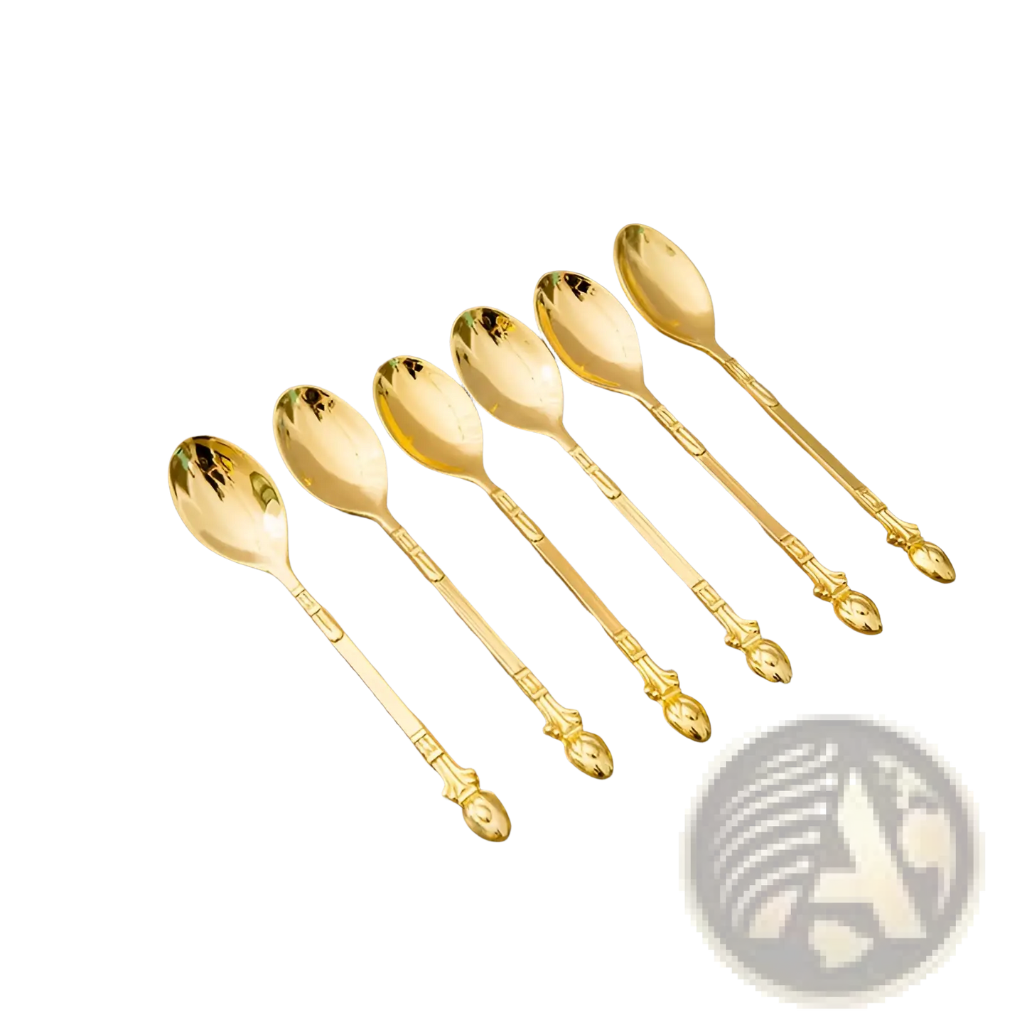 Swan Cutlery Set Gold Dessert Spoons and Forks