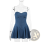 Sweetheart Neckline Denim Corset Mini Dress