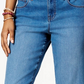 Jeans Capri Curvy Fit Feminino Estilo &amp; Co Petite Preto Tamanho 1