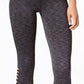 Leggings recortadas com estampa tingida espacial feminina Ideology, pretas, tamanho extra pequeno