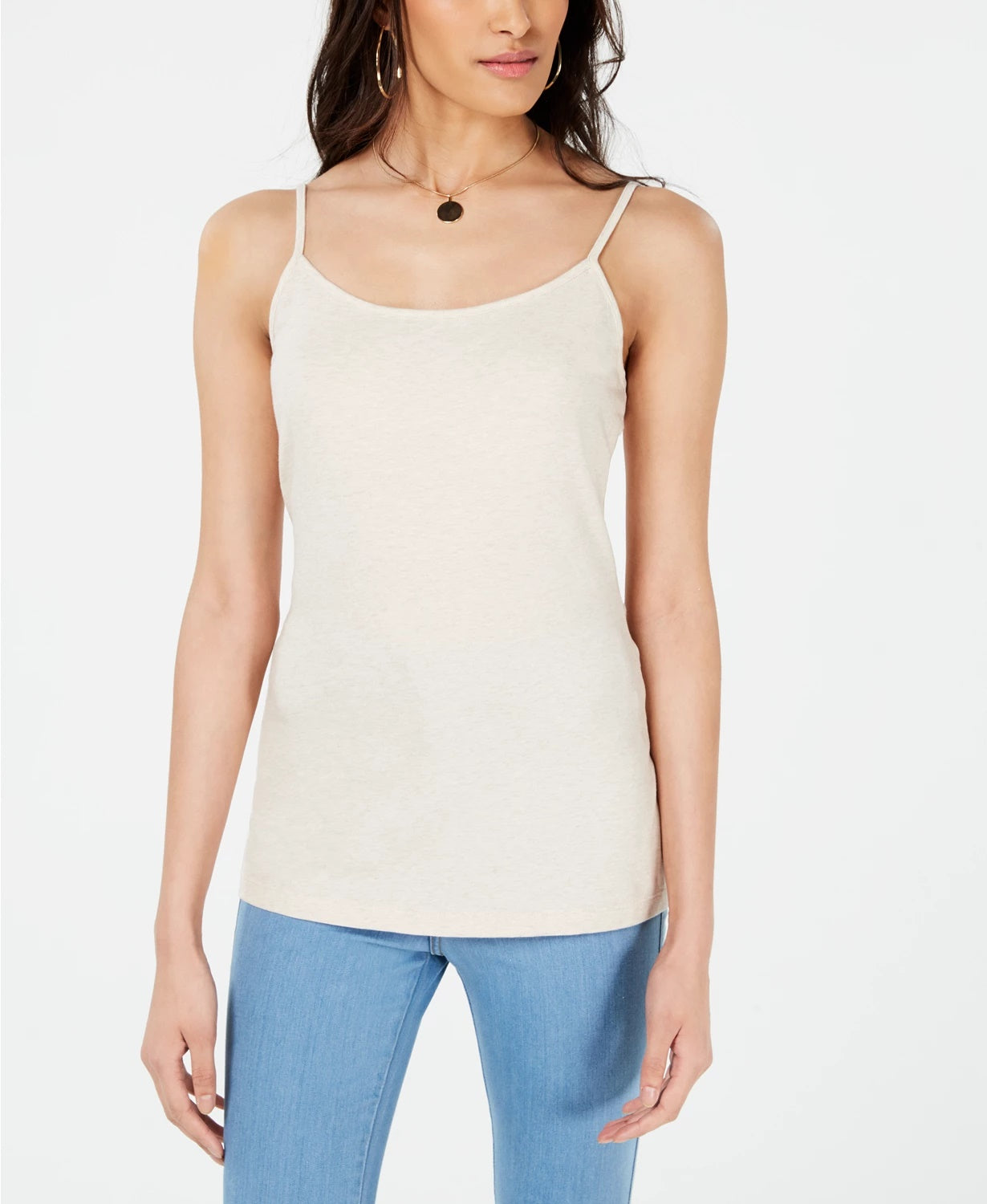 Camisola ajustável feminina Maison Jules, branca, tamanho grande