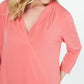 Blusa feminina Charter Club manga 3/4 rosa escuro tamanho extragrande