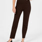 Calça feminina Charter Club Pull On Ponte Knit Azul Tamanho 6 Petite