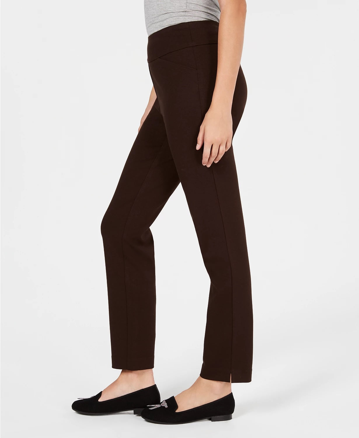 Calça feminina Charter Club Pull On Ponte Knit Azul Tamanho 6 Petite