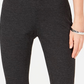 Calça skinny elástica exposta com cós largo Alfani feminina, preta, tamanho 8P