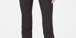 Calça skinny elástica exposta com cós largo Alfani feminina, preta, tamanho 8P