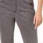 Jeans feminino estilo &amp; co com controle de barriga, perna reta, cinza escuro, tamanho 16