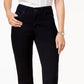 Calça jeans feminina estilo &amp; co com controle de barriga e perna reta, azul escuro, tamanho 4