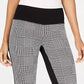 Legging feminina INC International Concepts Petite Houndstooth Front Ponte Back, preta, tamanho 6