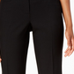 Calça feminina JM Collection Petite com aba estendida, cor carvão, tamanho 8P