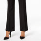 Calça feminina JM Collection Petite com aba estendida, cor carvão, tamanho 8P