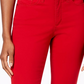 Calça jeans feminina Charter Club Lexington reta, tamanho 10, vermelha, tamanho médio
