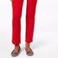Calça jeans feminina Charter Club Lexington reta, tamanho 10, vermelha, tamanho médio