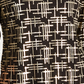 JM Collection Top Feminino Petite Estampado Jacquard Preto Tamanho Médio
