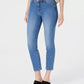 Jeans skinny com controle de barriga cropped feminino Style &amp; Co, azul, tamanho pequeno