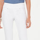 Calça jeans estilo boyfriend feminina, branca, tamanho extra grande