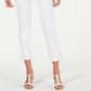 Calça jeans estilo boyfriend feminina, branca, tamanho extra grande