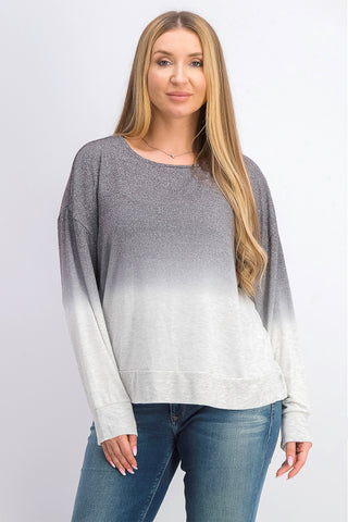 Suéter tingido Bar III feminino cinza tamanho grande