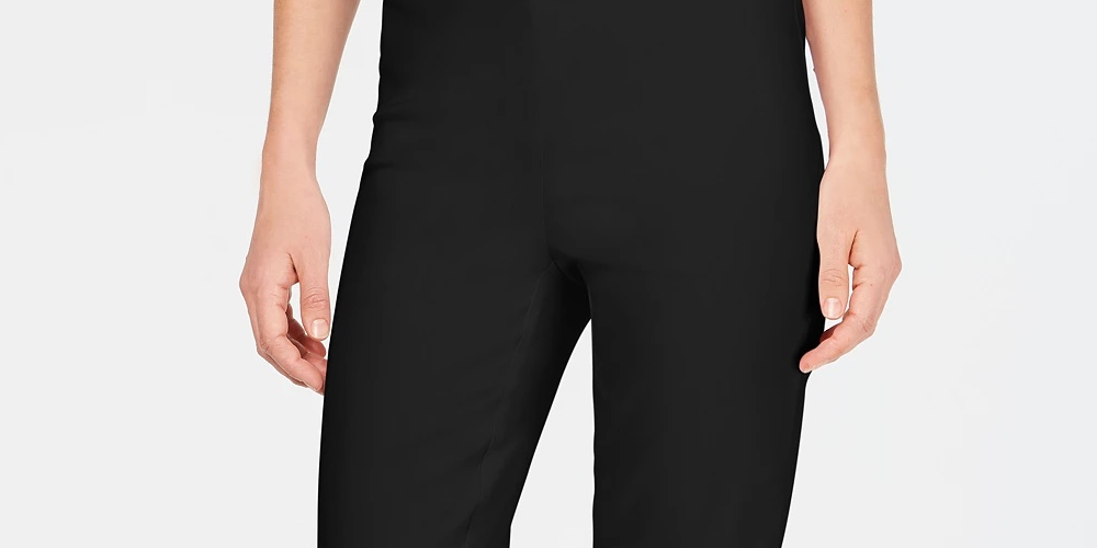 Calça Capri Feminina Charter Club Preta Tamanho 1