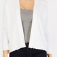 Cardigan aberto de malha texturizada feminino Charter Club, tamanho médio, branco