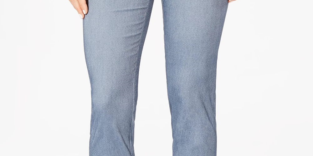 Calça skinny feminina Charter Club azul tamanho 4