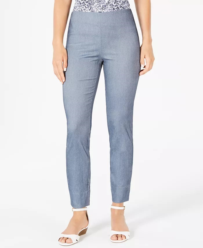 Calça skinny feminina Charter Club, azul, tamanho 8