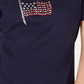 Camiseta feminina Karen Scott de algodão com estampa de bandeira, azul, tamanho XX-G