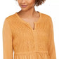 Top drapeado com renda frontal feminino Style &amp; Co, dourado, tamanho pequeno