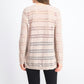 Cardigan feminino listrado Pointelle Charter Club, bege, tamanho médio