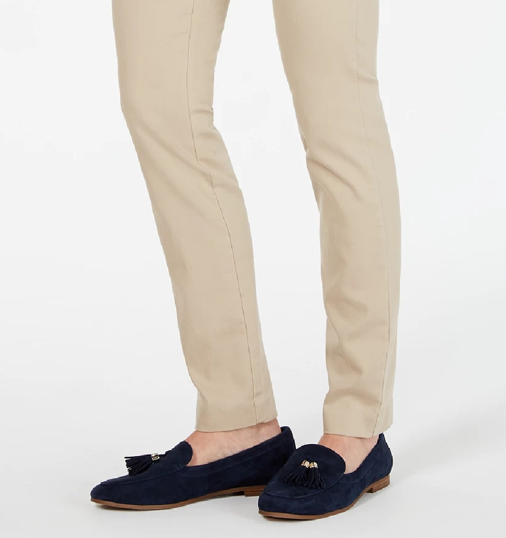 Calça skinny feminina Charter Club Petite Chelsea de sarja elástica bege, tamanho 1