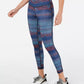 Leggings femininas com estampa Chevron da Ideology, azul-marinho, tamanho pequeno