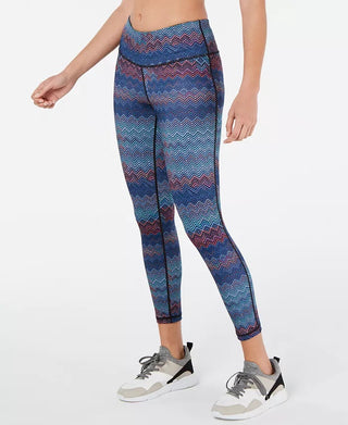 Ideology Women's Chevron-Print Leggings Navy Size Small