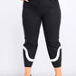 Calça Alfani Feminina Petite Colorblocked Preta Tamanho 14