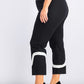 Calça Alfani Feminina Petite Colorblocked Preta Tamanho 14