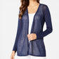 Cardigan feminino Charter Club Chevron Pointelle azul tamanho extra pequeno