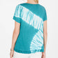 Blusa feminina com babados e tingimento tie-dye, azul, tamanho grande, da Style &amp; Co