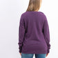 Karen Scott Suéter Listrado Texturizado de Algodão Feminino Roxo Tamanho 1X