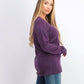 Karen Scott Suéter Listrado Texturizado de Algodão Feminino Roxo Tamanho 1X