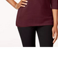 Karen Scott Blusa feminina de algodão com decote canoa, tamanho médio, vermelha, grande